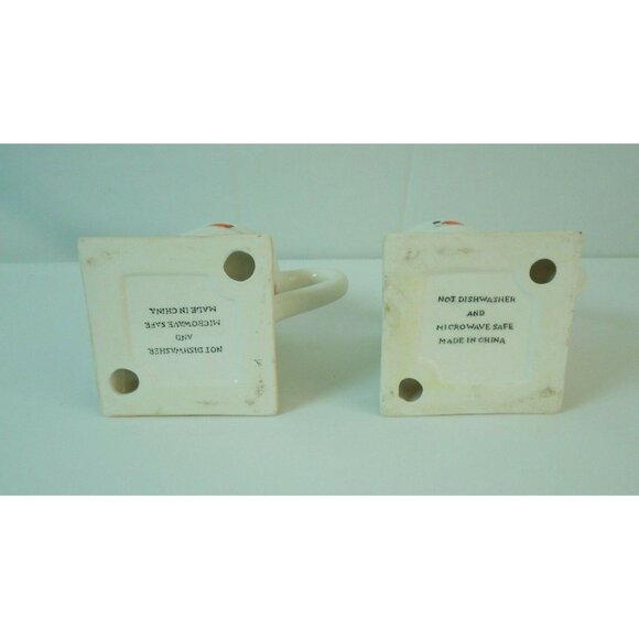 Set of Holiday Christmas Snowman Red Blue Mittens Coffee Hot Chocolate Tea Mugs - Picture 7 of 8